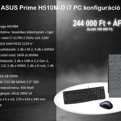 Asus Prime H510M-D I7 Pc Konfiguráció